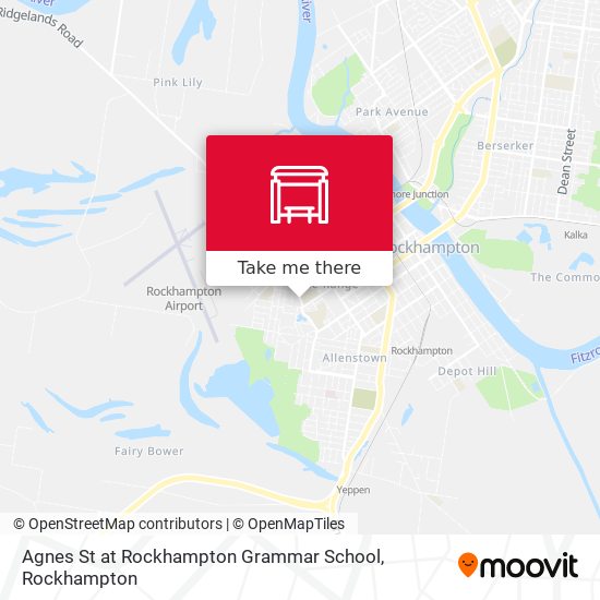 Mapa Agnes St at Rockhampton Grammar School