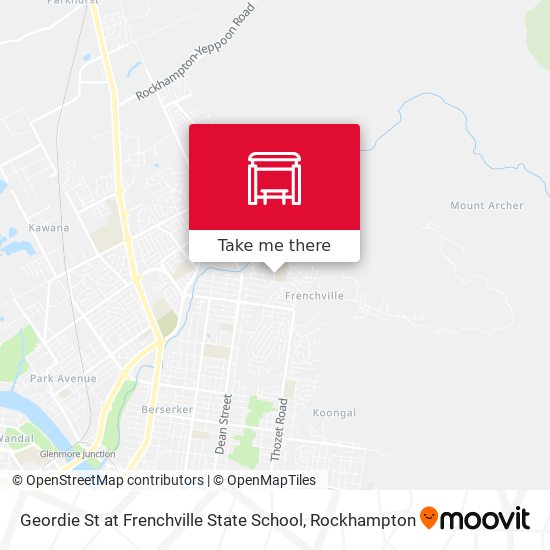 Mapa Geordie St at Frenchville State School