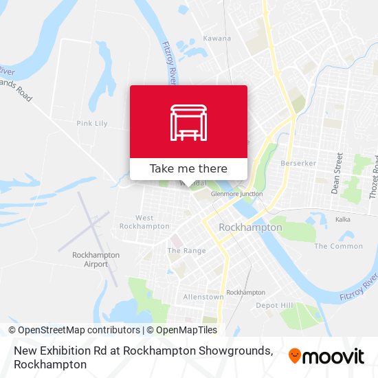 Mapa New Exhibition Rd at Rockhampton Showgrounds