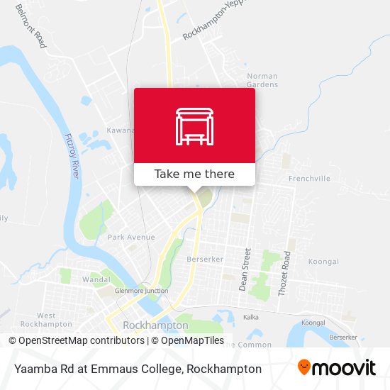 Mapa Yaamba Rd at Emmaus College