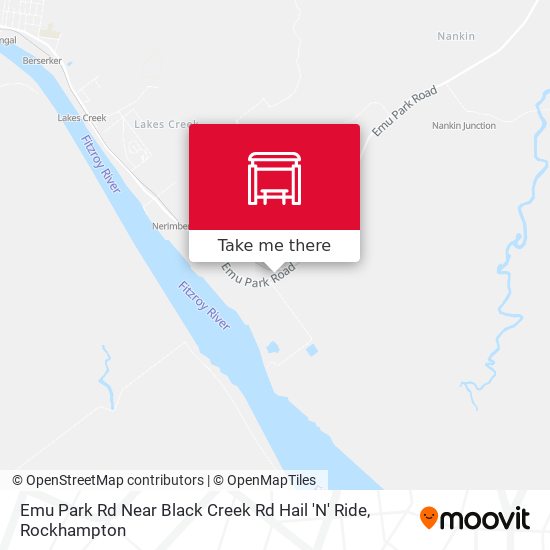 Emu Park Rd Near Black Creek Rd Hail 'N' Ride map