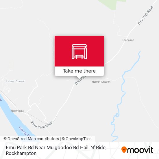 Emu Park Rd Near Mulgoodoo Rd Hail 'N' Ride map