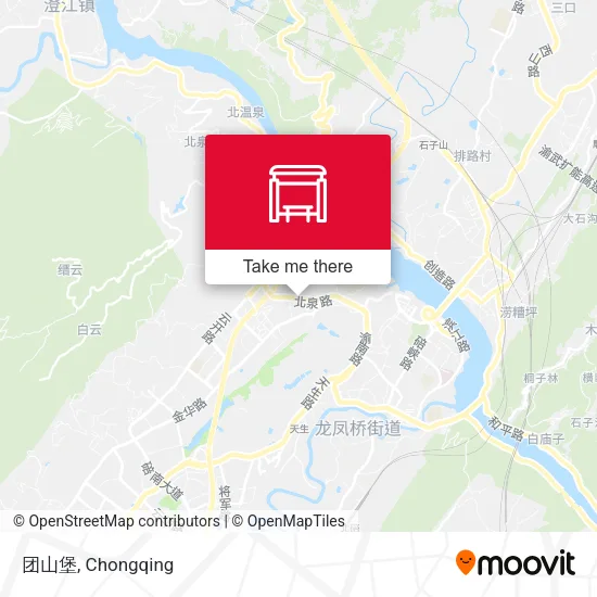 团山堡 map