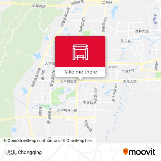 虎溪 map