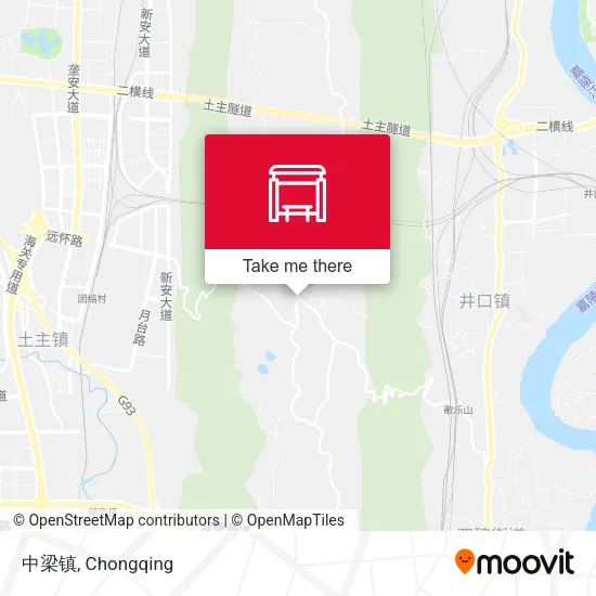 中梁镇 map