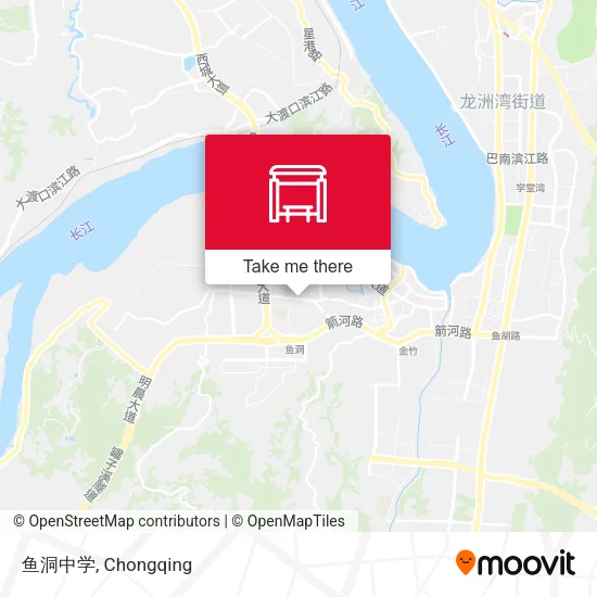 鱼洞中学 map