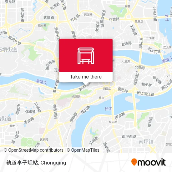 轨道李子坝站 map