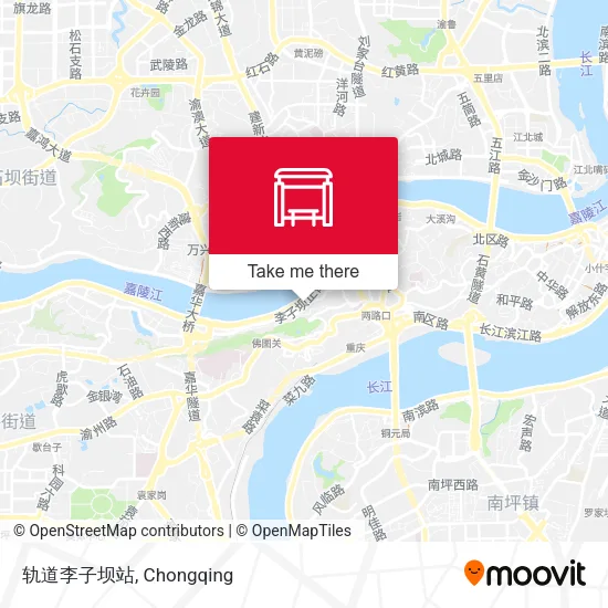 轨道李子坝站 map