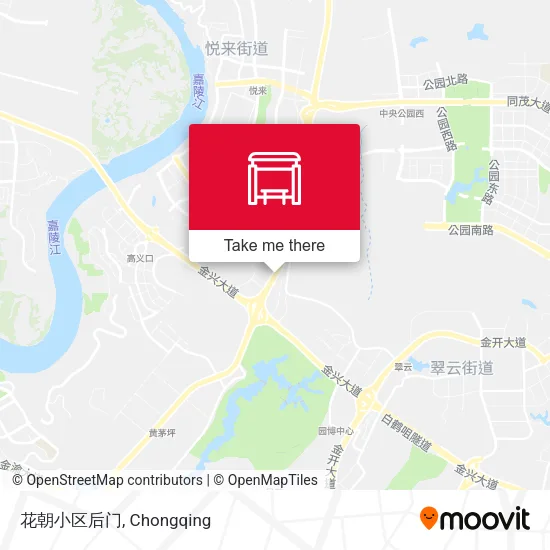 花朝小区后门 map