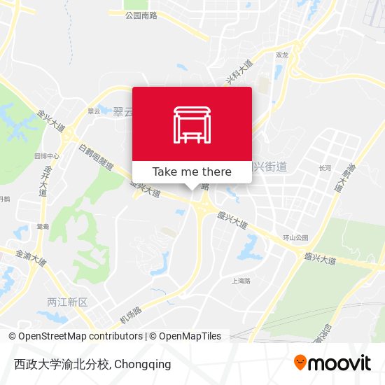 西政大学渝北分校 map