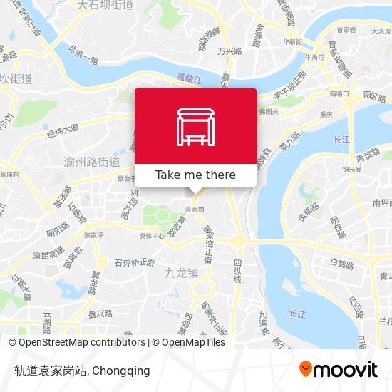 轨道袁家岗站 map