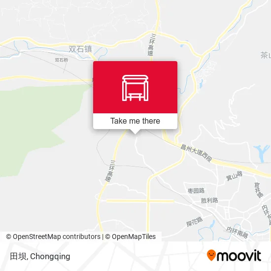 田坝 map