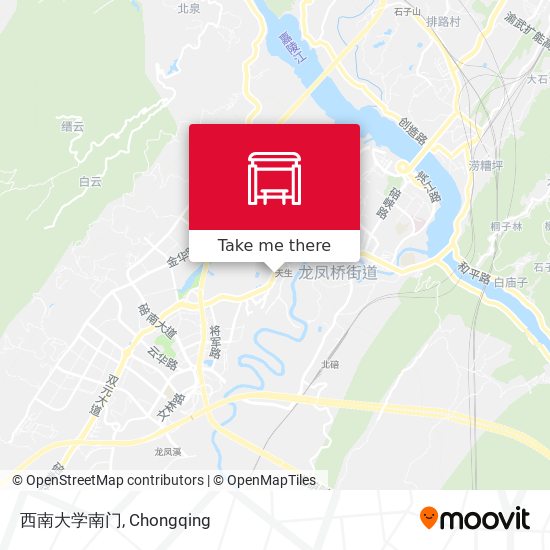 西南大学南门 map