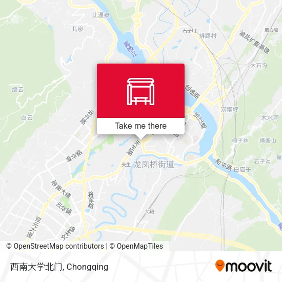 西南大学北门 map