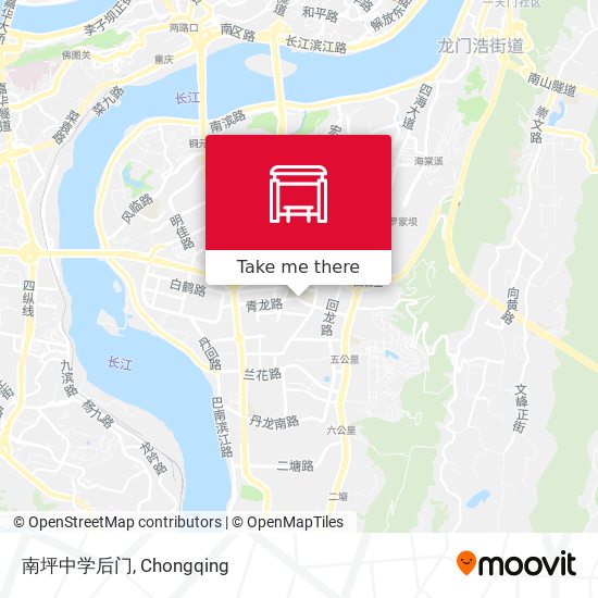 南坪中学后门 map