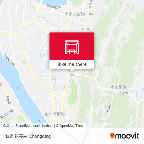 轨道花溪站 map