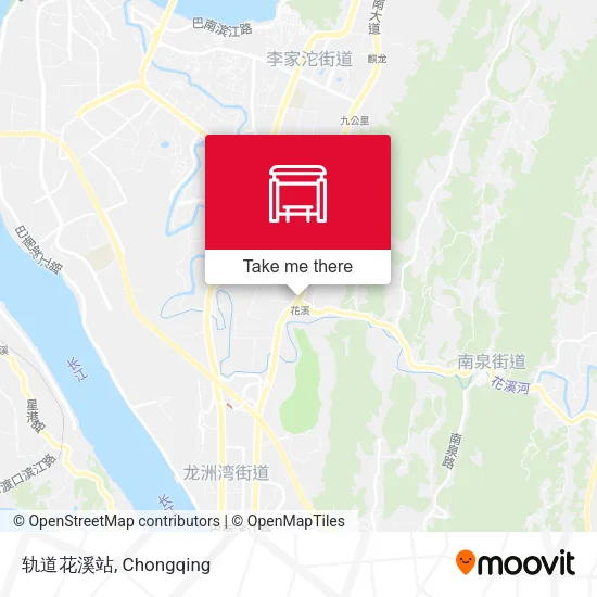轨道花溪站 map