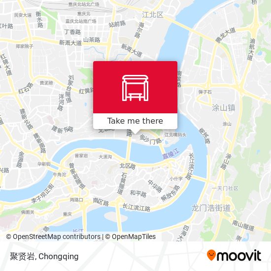 聚贤岩 map