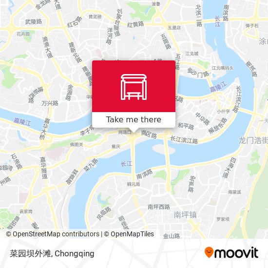 菜园坝外滩 map