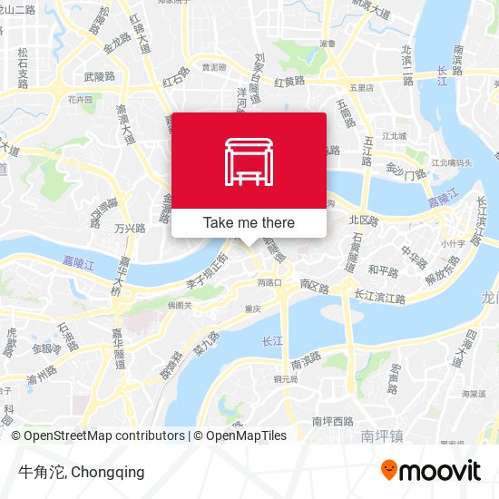 牛角沱 map