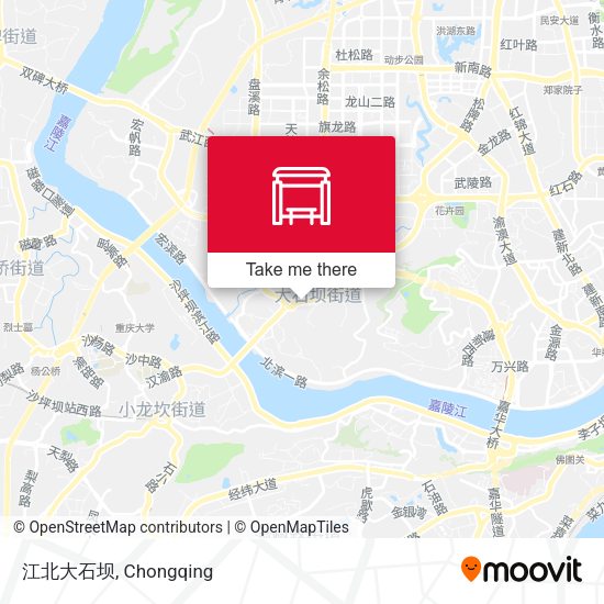 江北大石坝 map