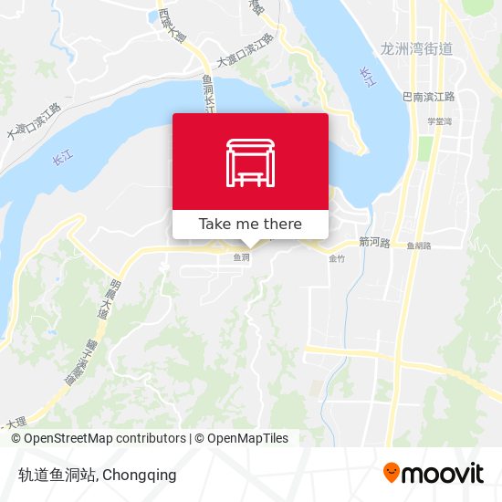 轨道鱼洞站 map