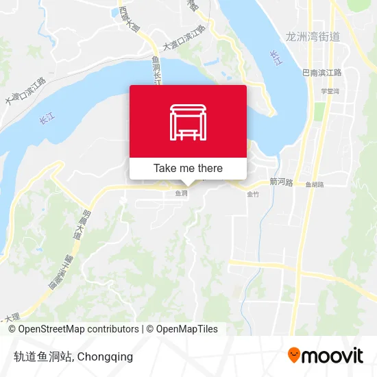 轨道鱼洞站 map