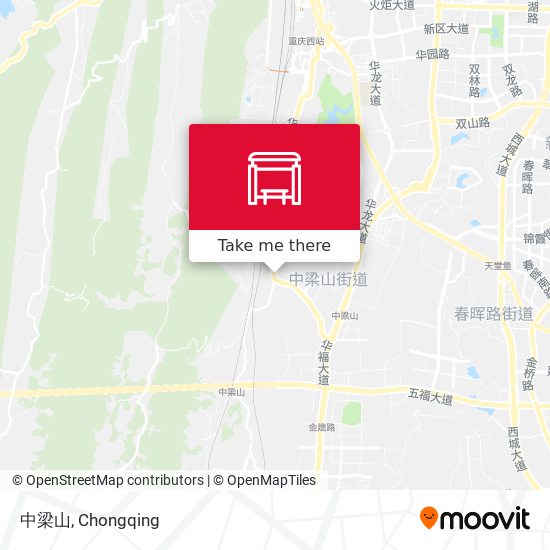中梁山 map