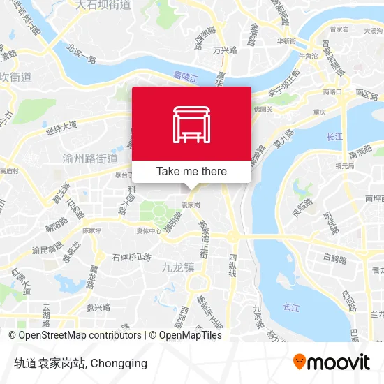 轨道袁家岗站 map