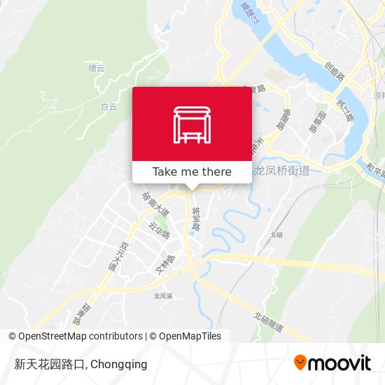 新天花园路口 map