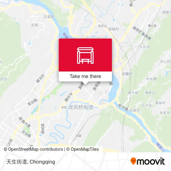 天生街道 map