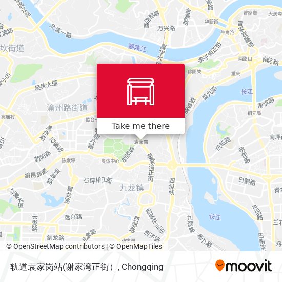 轨道袁家岗站 map