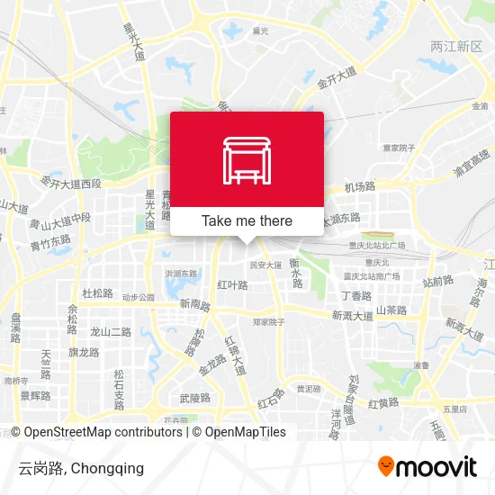 云岗路 map