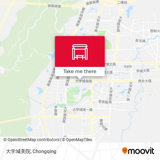大学城美院 map