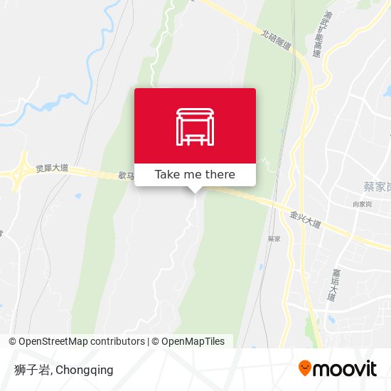 狮子岩 map