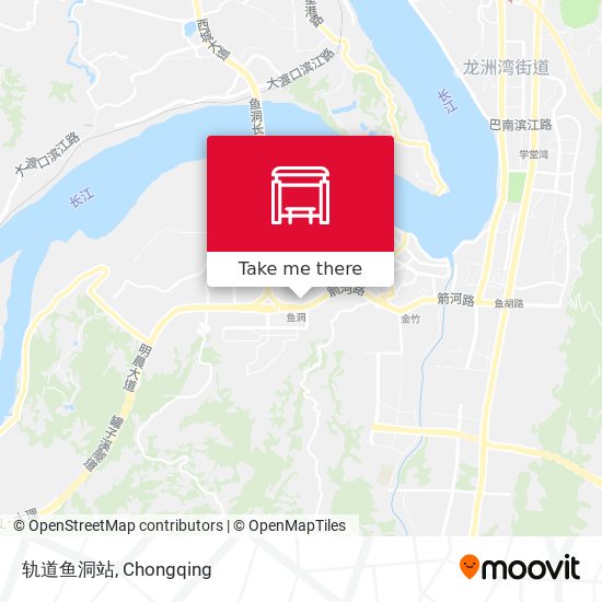 轨道鱼洞站 map