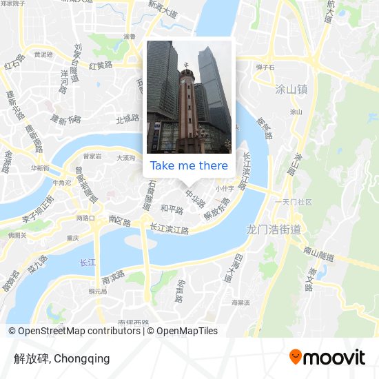 解放碑 map