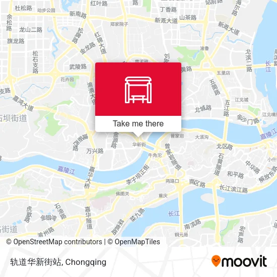 轨道华新街站 map