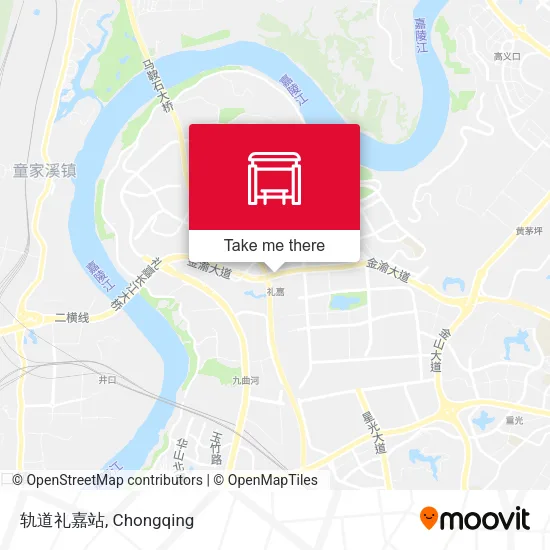 轨道礼嘉站 map