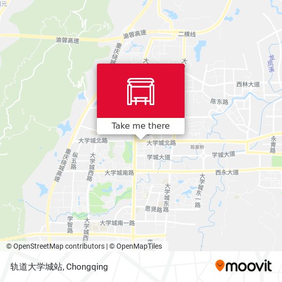 轨道大学城站 map