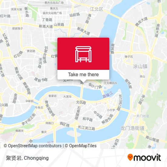 聚贤岩 map