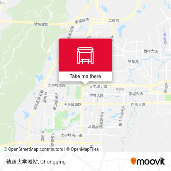 轨道大学城站 map