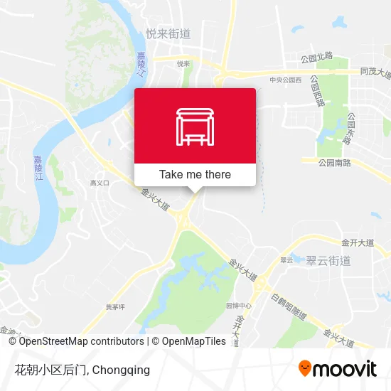 花朝小区后门 map