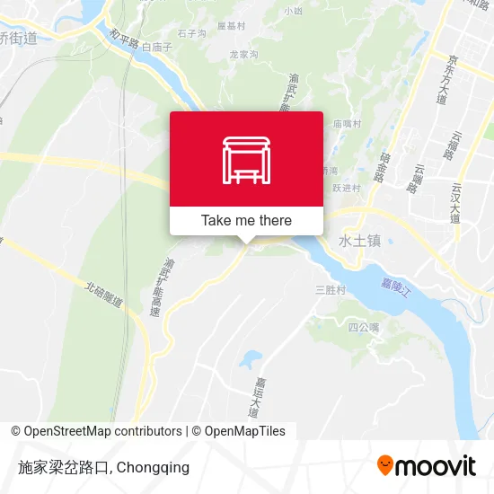 施家梁岔路口 map