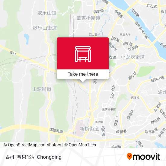 融汇温泉1站 map