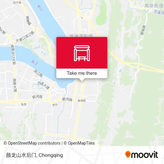 颜龙山水后门 map