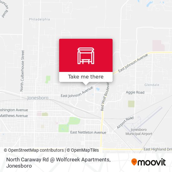 North Caraway Rd @ Wolfcreek Apartments map