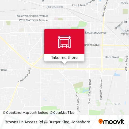 Browns Ln Access Rd @ Burger King map