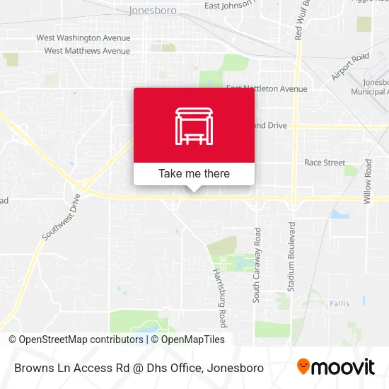 Browns Ln Access Rd @ Dhs Office map