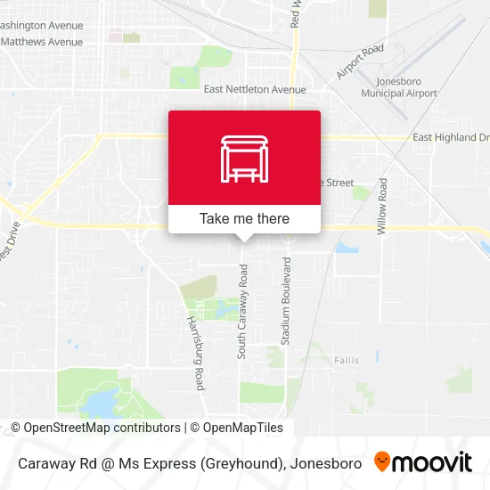 Caraway Rd @ Ms Express (Greyhound) map